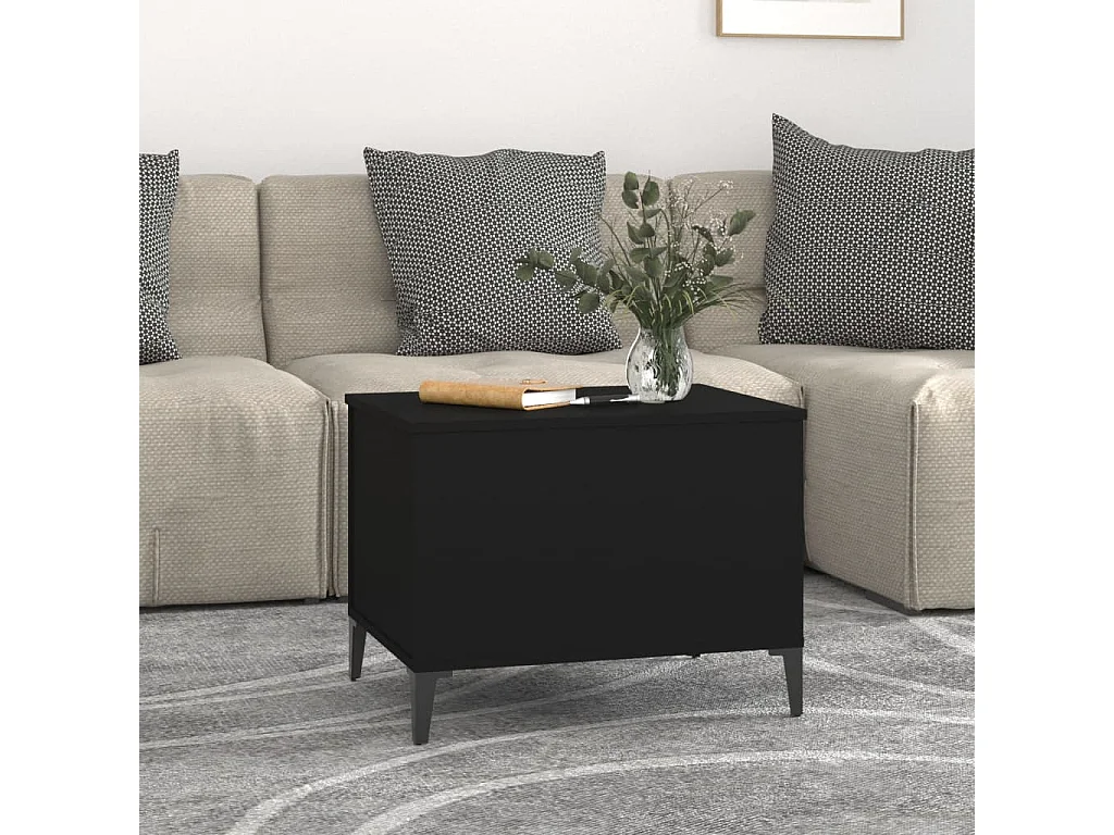 Mesa de centro 60x44,5x45 cm derivados de madeira preto PT495632