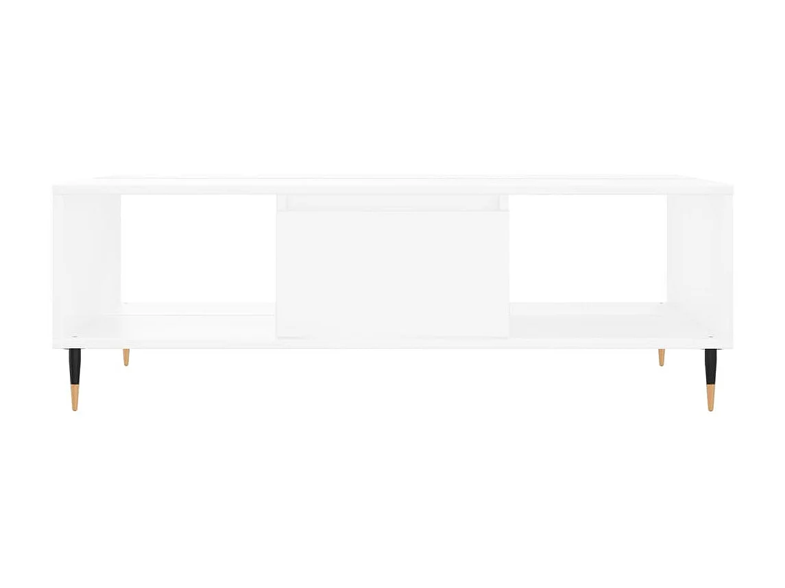 Table basse blanc 104x60x35 cm bois d'ingénierie OFR94155 BonneVie Meuble