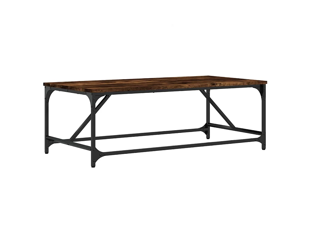 Salontafel 100x50x35 cm bewerkt hout gerookt eikenkleurig NL90832