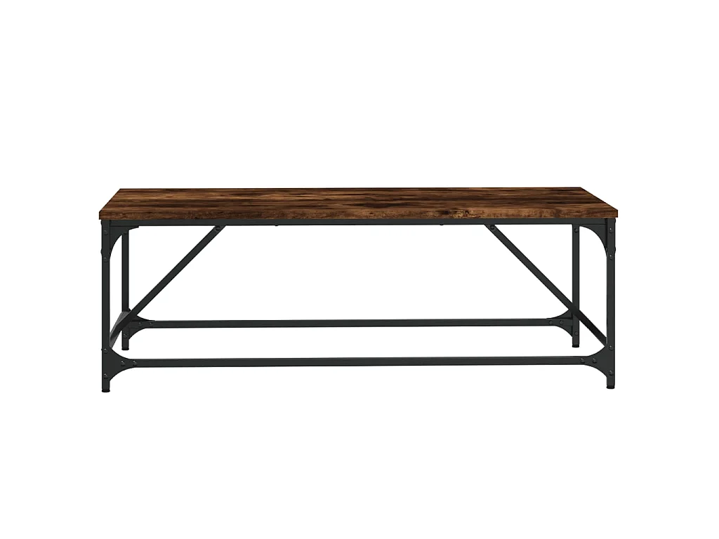 Salontafel 100x50x35 cm bewerkt hout gerookt eikenkleurig NL90832