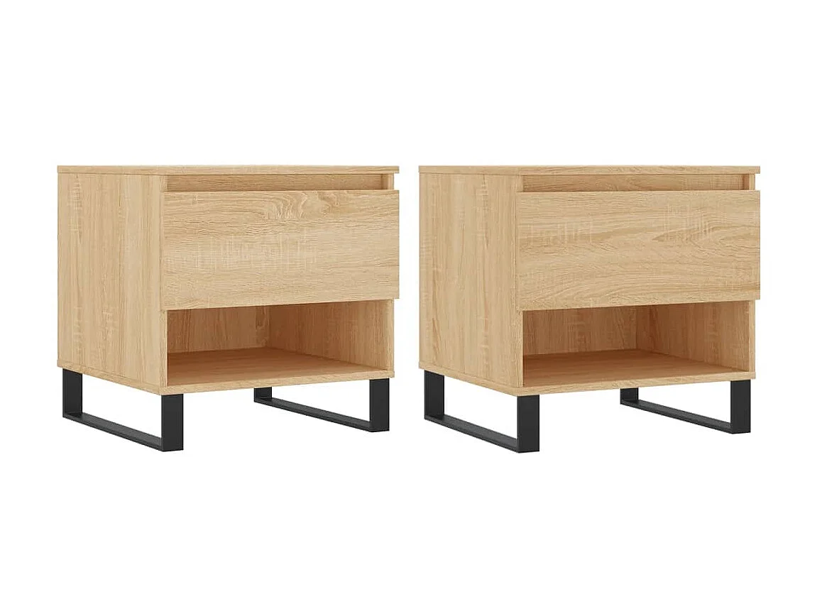 Mesas de centro 2 pcs 50x46x50cm deriv. madeira carvalho sonoma PT494987