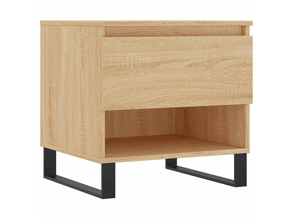 Tables basses 2 pcs chêne sonoma 50x46x50 cm bois d'ingénierie OFR10016 BonneVie Meuble