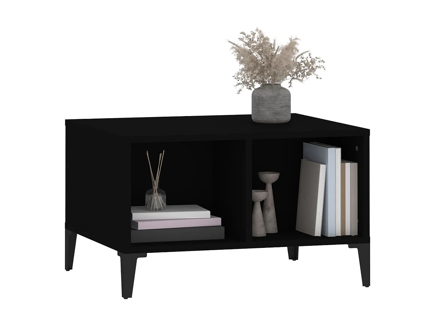 Mesa de centro 60x50x36,5 cm derivados de madeira preto PT332168