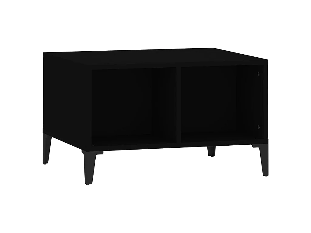 Mesa de centro madera contrachapada negro 60x50x36,5 cm ES69690