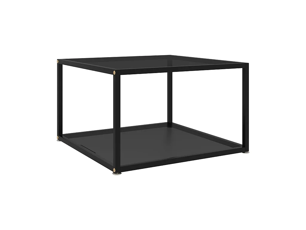 Table basse Noir 60x60x35 cm Verre trempé OFR47838 BonneVie Meuble