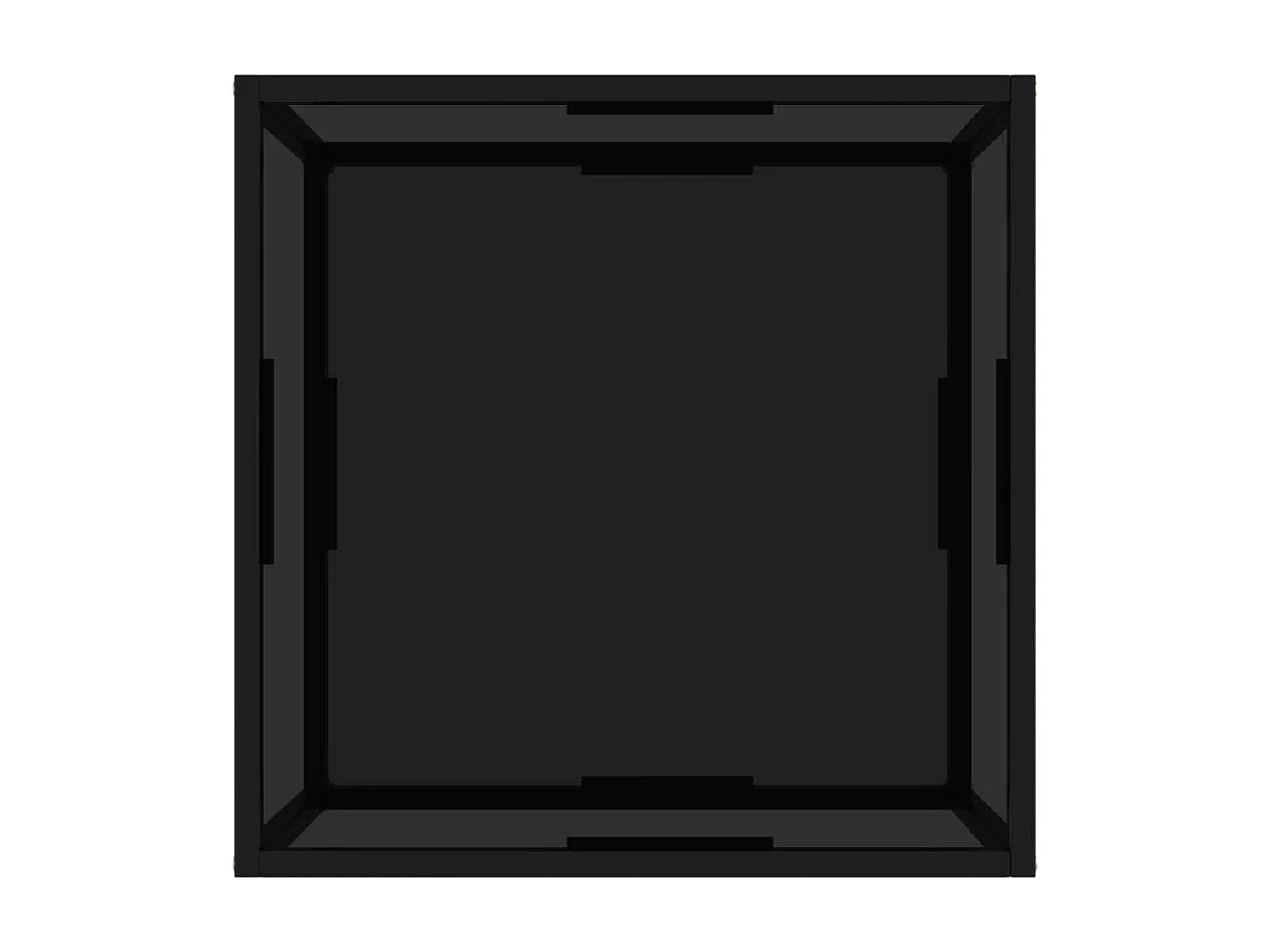 Table basse Noir 60x60x35 cm Verre trempé OFR47838 BonneVie Meuble