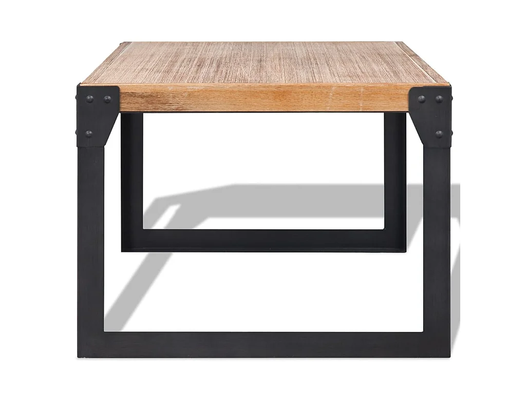 Table basse Bois d'acacia massif 100 x 60 x 45 cm OFR80358 BonneVie Meuble