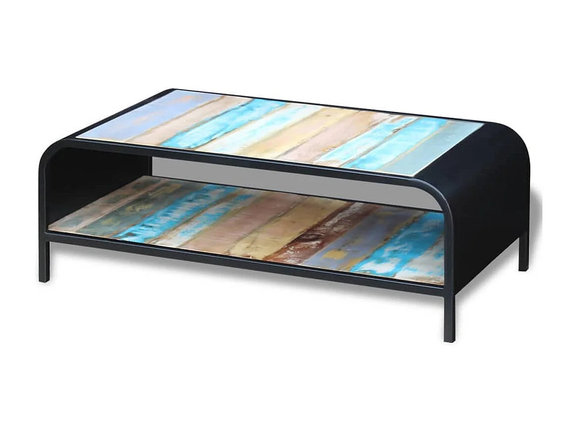 Table basse Bois de récupération massif OFR53882 BonneVie Meuble