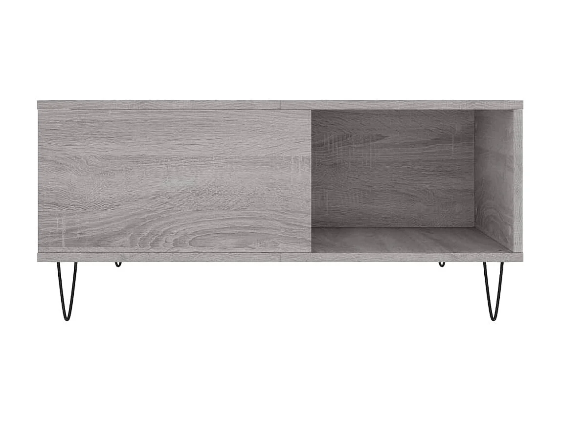 Table basse sonoma gris 80x80x36,5 cm bois d'ingénierie OFR28895 BonneVie Meuble