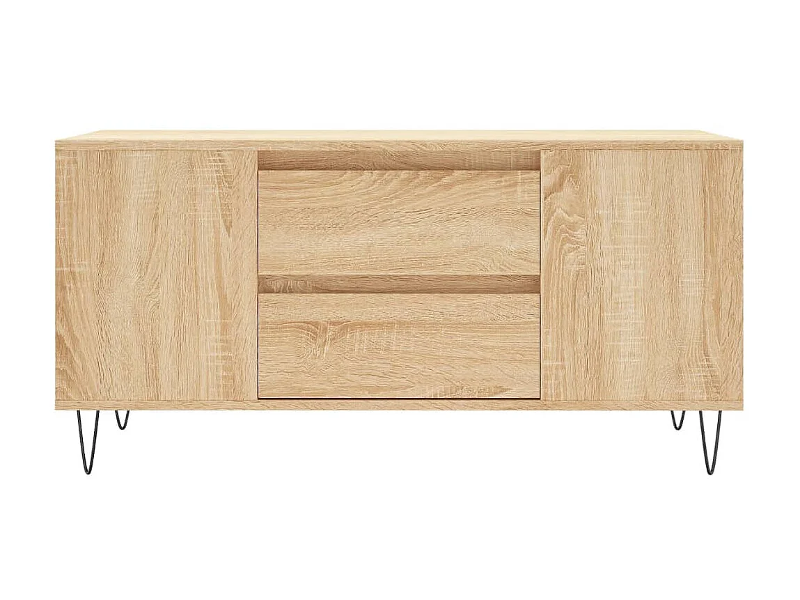 Table basse chêne sonoma 102x44,5x50 cm bois d'ingénierie OFR23615 BonneVie Meuble