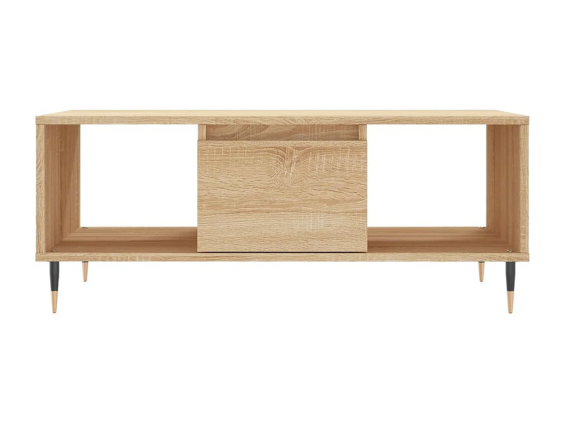 Mesa de centro madera contrachapada roble Sonoma 90x50x36,5 cm ES72860