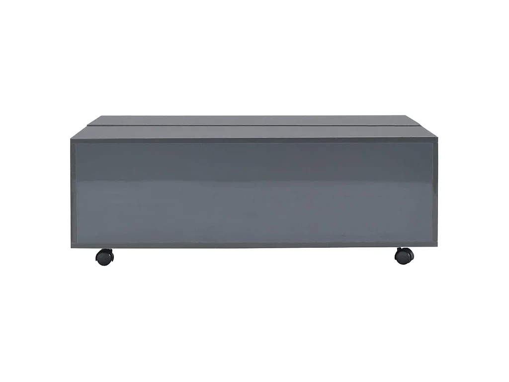 Mesa de centro gris brillo 100x100x35 cm ES923304