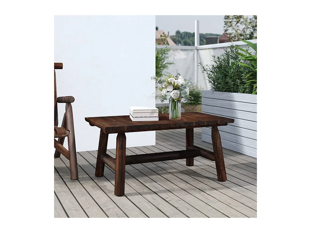 Table basse 90x50x41 cm bois massif d'épicéa OFR81380 BonneVie Meuble