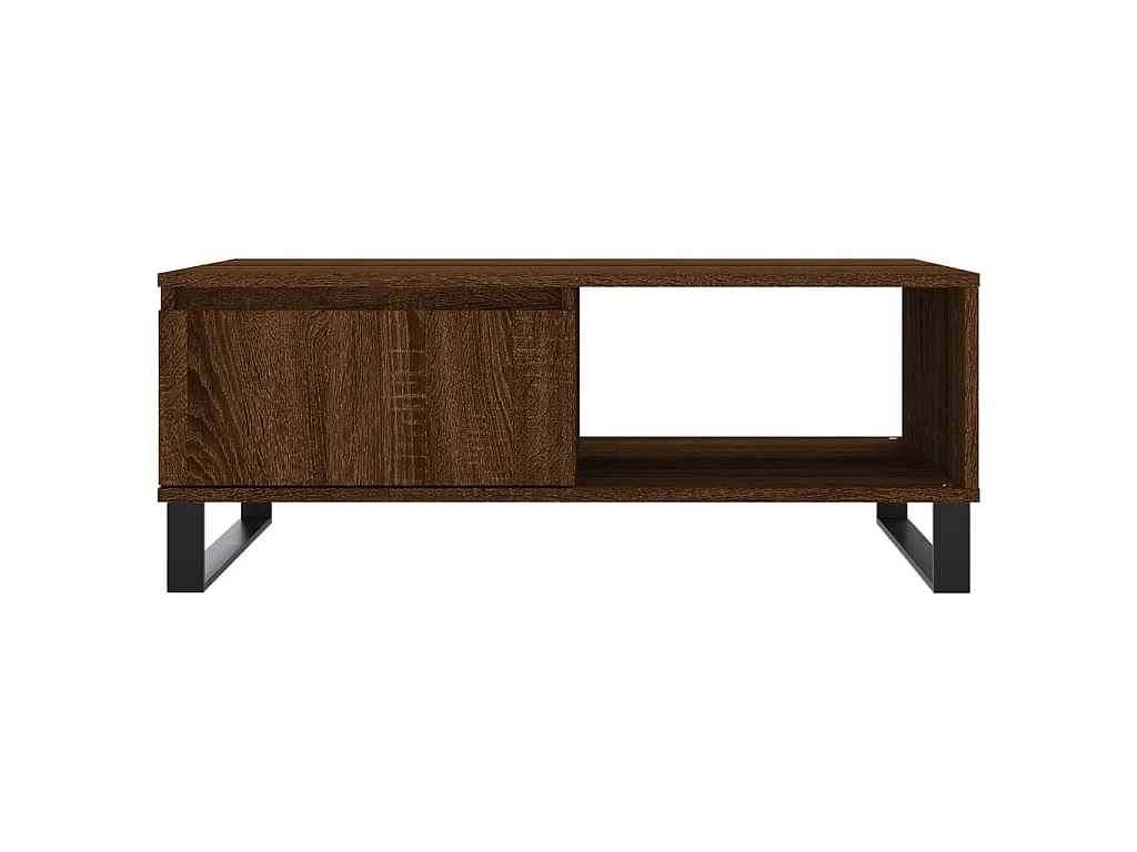 Mesa de centro 90x60x35 cm derivados madeira carvalho castanho PT306075