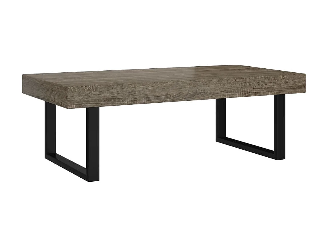 Mesa de centro MDF y hierro gris y negro 120x60x40 cm ES16079