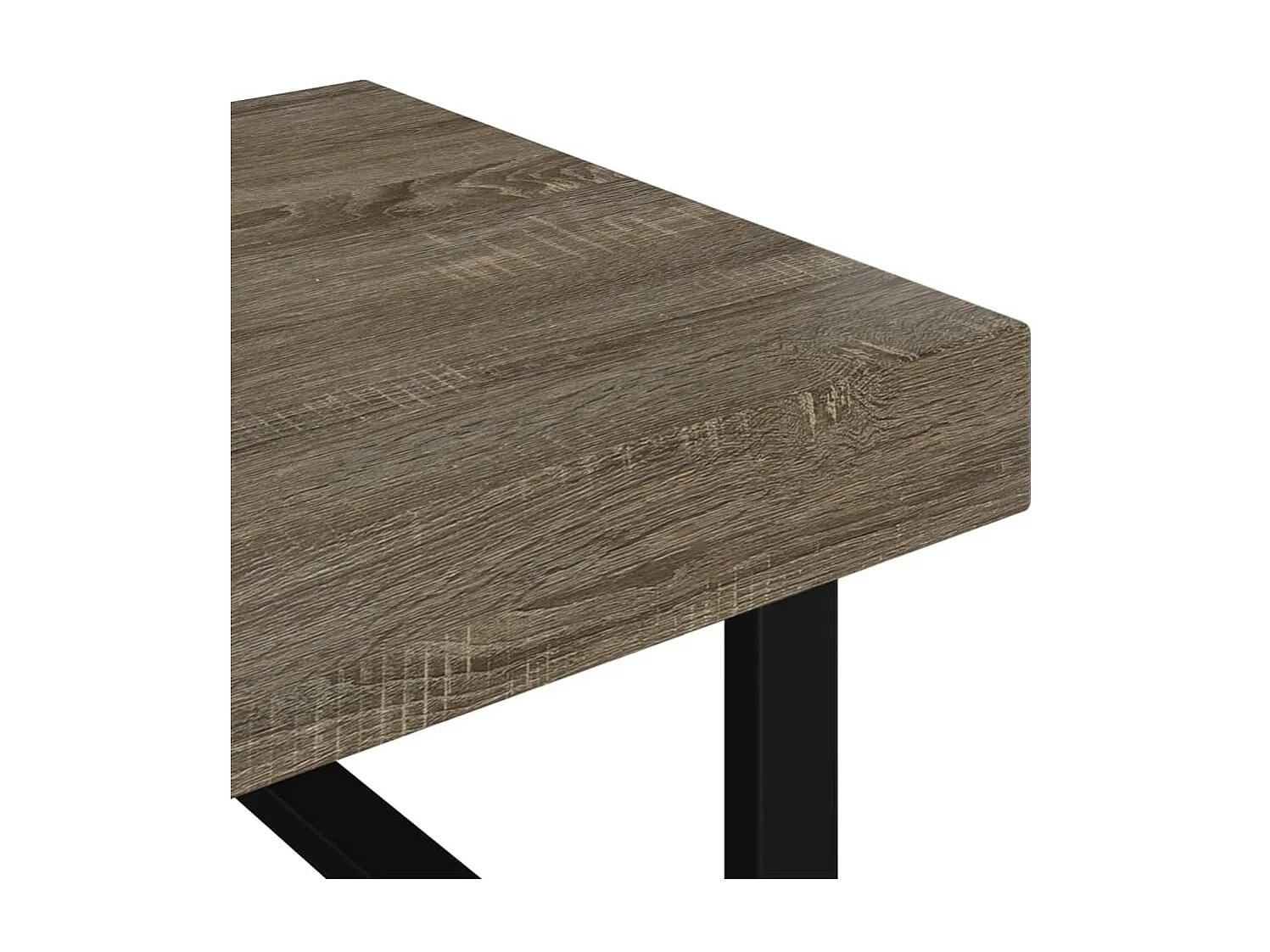 Mesa de centro MDF y hierro gris y negro 120x60x40 cm ES16079