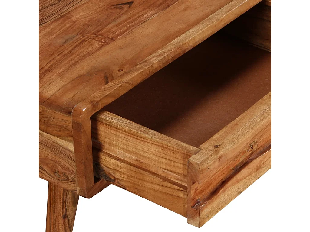 Table basse Bois massif avec tiroir sculpté 100 x 50 x 40 cm OFR20300 BonneVie Meuble