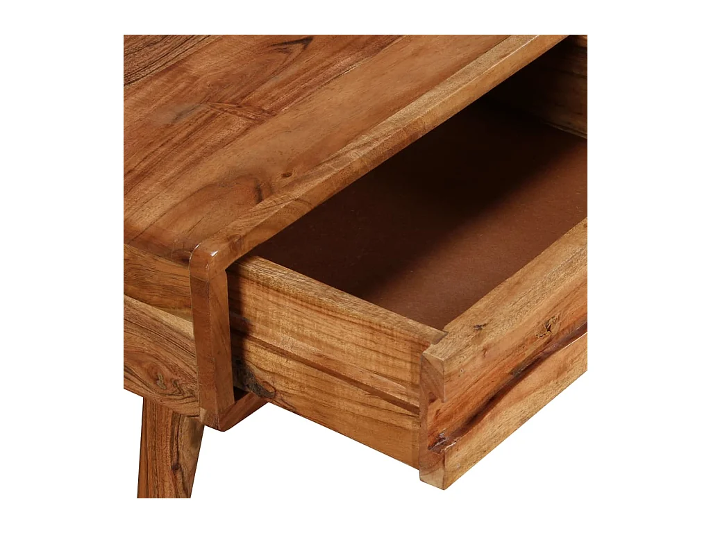 Table basse Bois massif avec tiroir sculpté 100 x 50 x 40 cm OFR20300 BonneVie Meuble