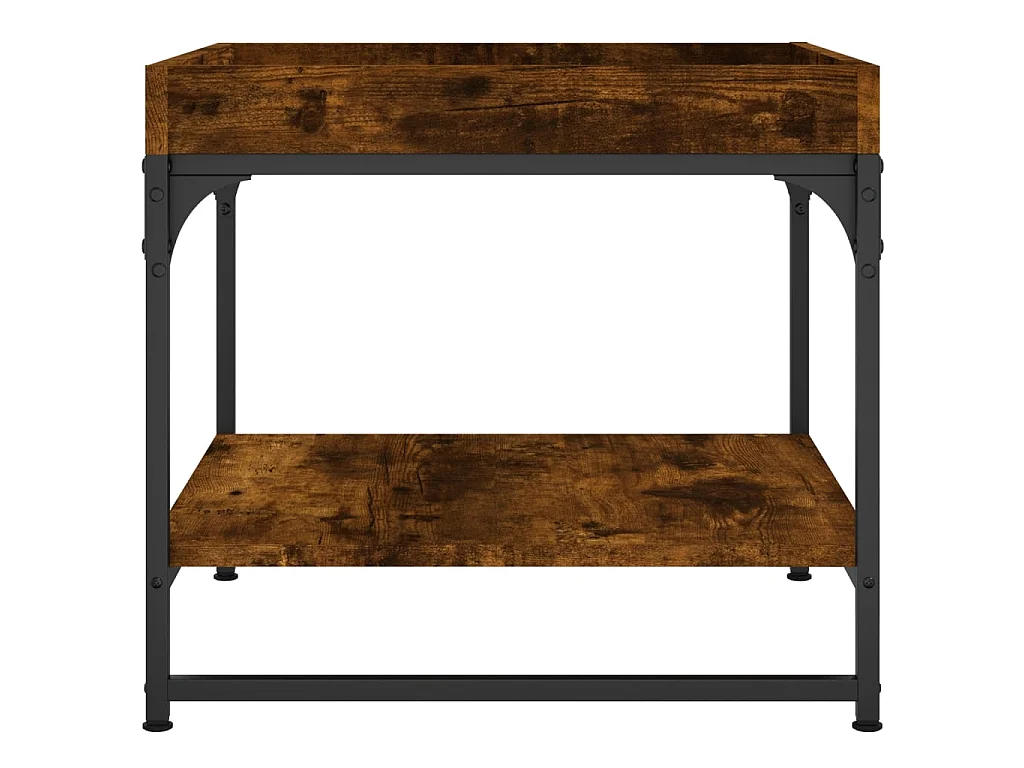 Table basse chêne fumé 49,5x49,5x45 cm bois d'ingénierie OFR22270 BonneVie Meuble