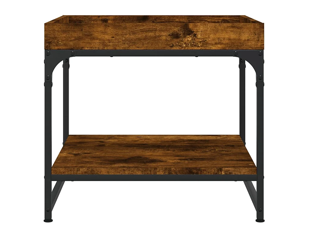 Salontafel 49,5x49,5x45 cm bewerkt hout gerookt eikenkleurig NL43039