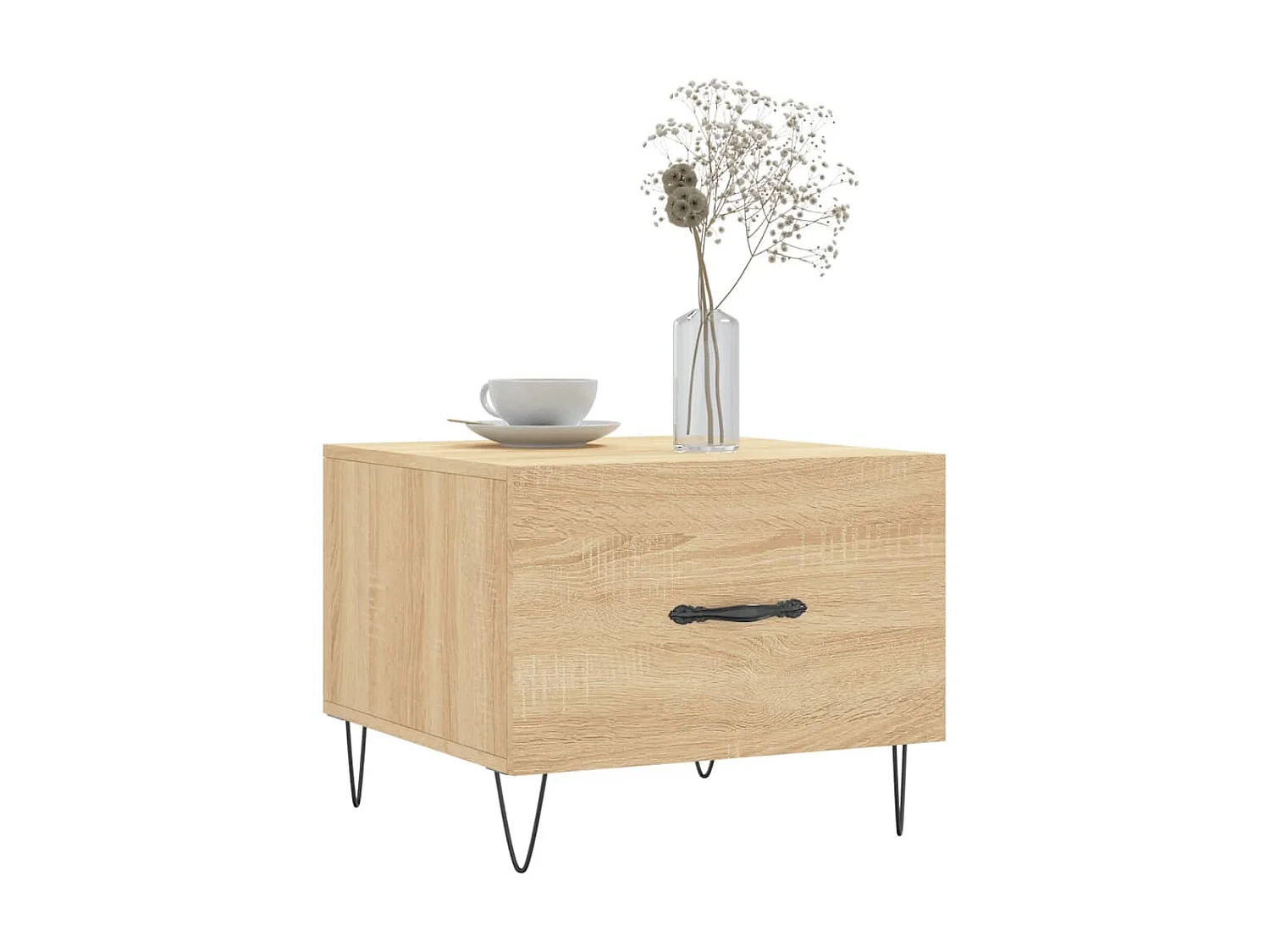 Table basse Chêne sonoma 50x50x40 cm Bois d'ingénierie OFR41779 BonneVie Meuble