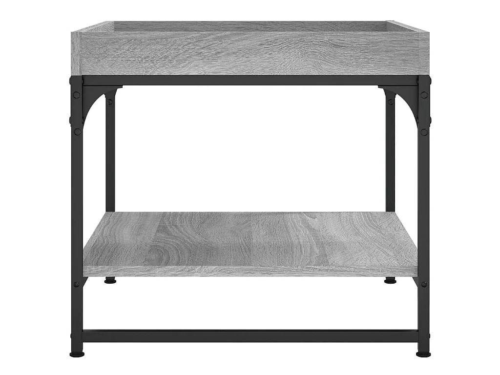 Table basse sonoma gris 49,5x49,5x45 cm bois d'ingénierie OFR63373 BonneVie Meuble