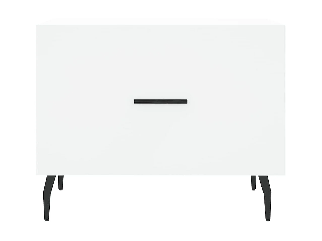 Table basse blanc 50x50x40 cm bois d'ingénierie OFR20233 BonneVie Meuble