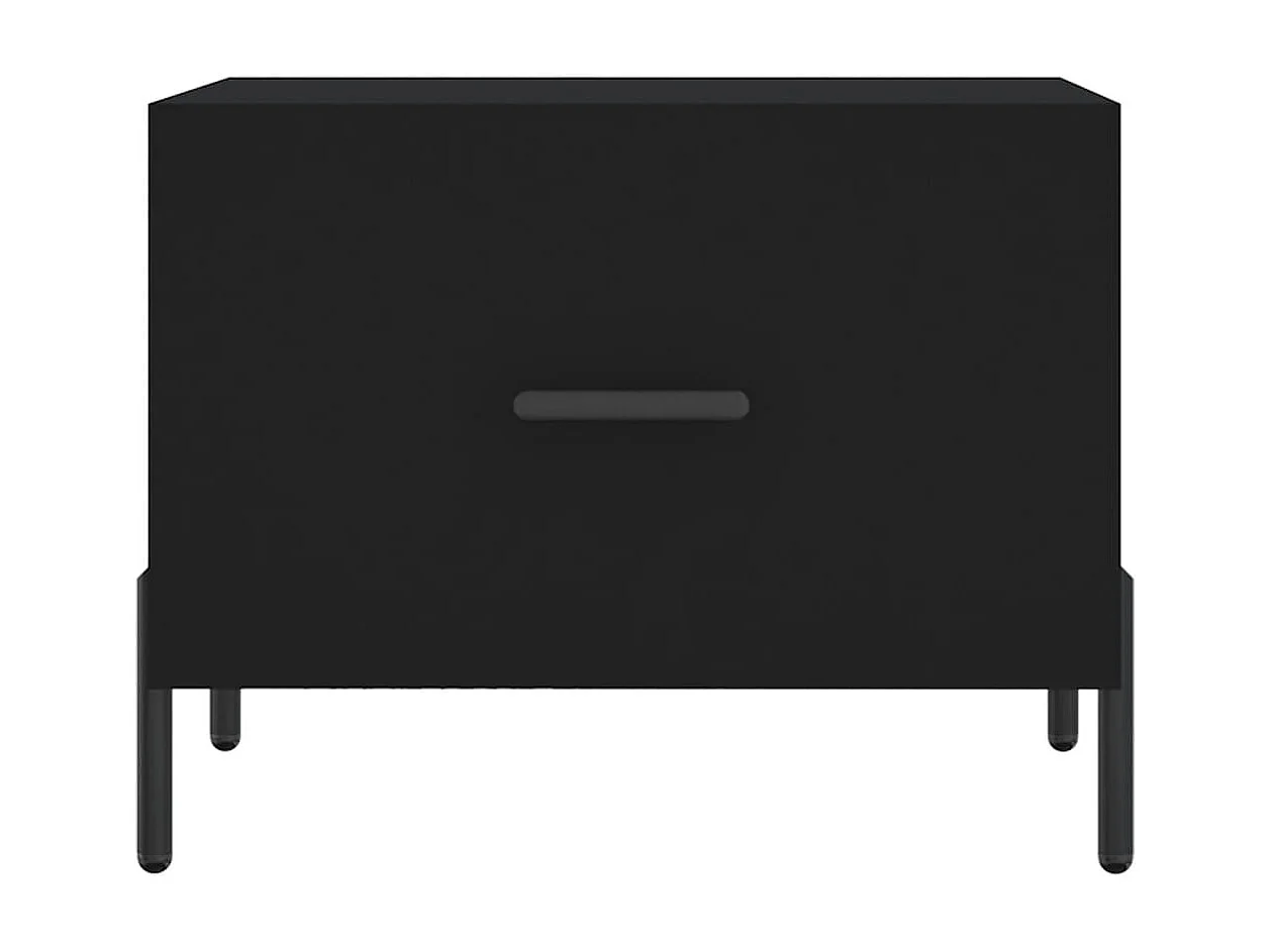 Mesa de centro madera contrachapada negro 50x50x40 cm ES92263