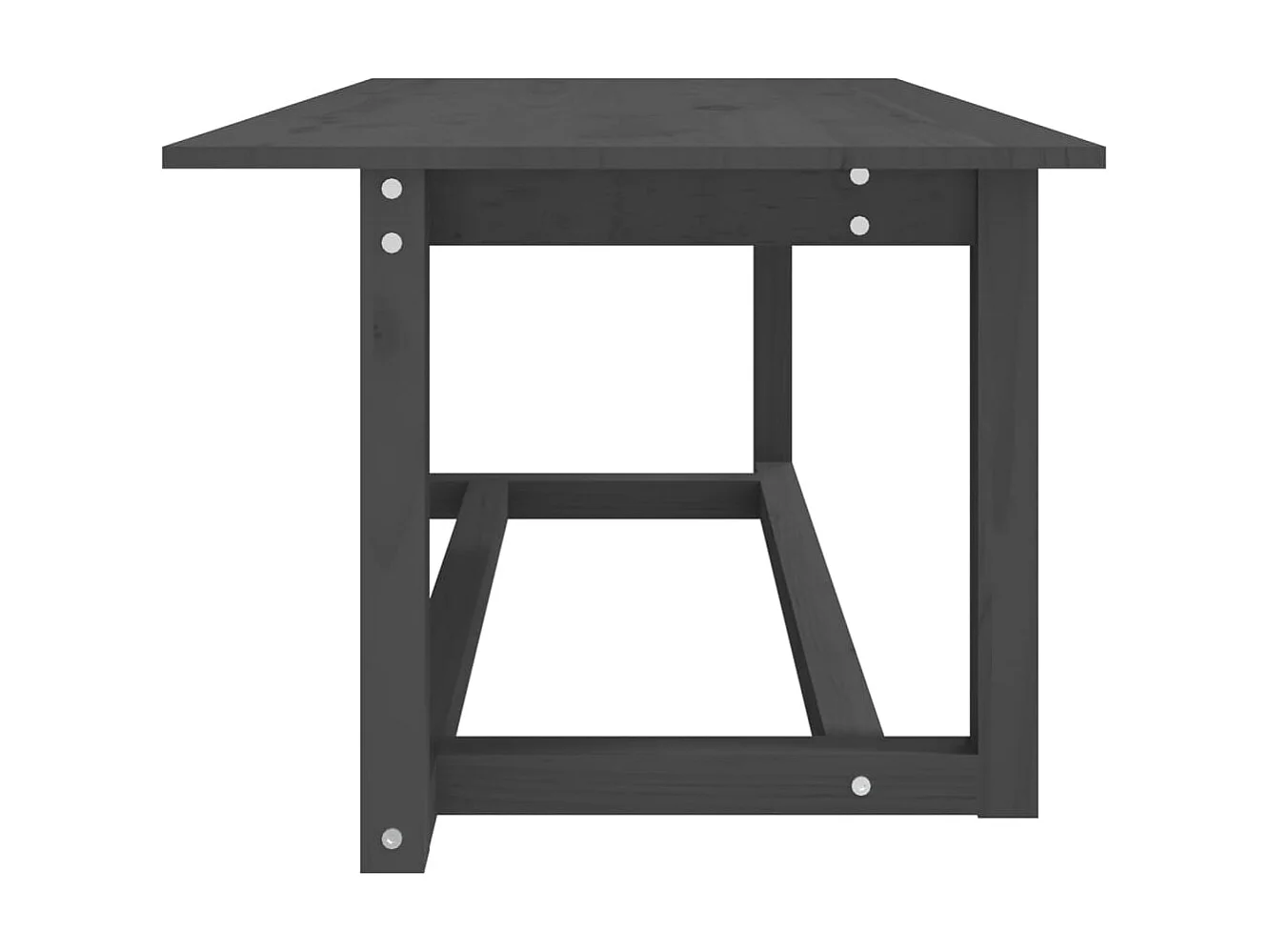 Salontafel 110x55x45 cm massief grenenhout grijs NL37239