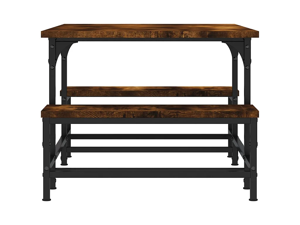 Mesa de centro madera contrachapada roble ahumado 100x50,5x40cm ES39470