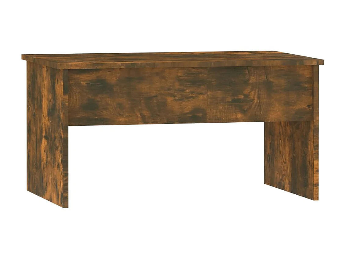 Table basse relevable Chêne fumé 80x50,5x41,5 cm Bois d'ingénierie OFR10385 BonneVie Meuble