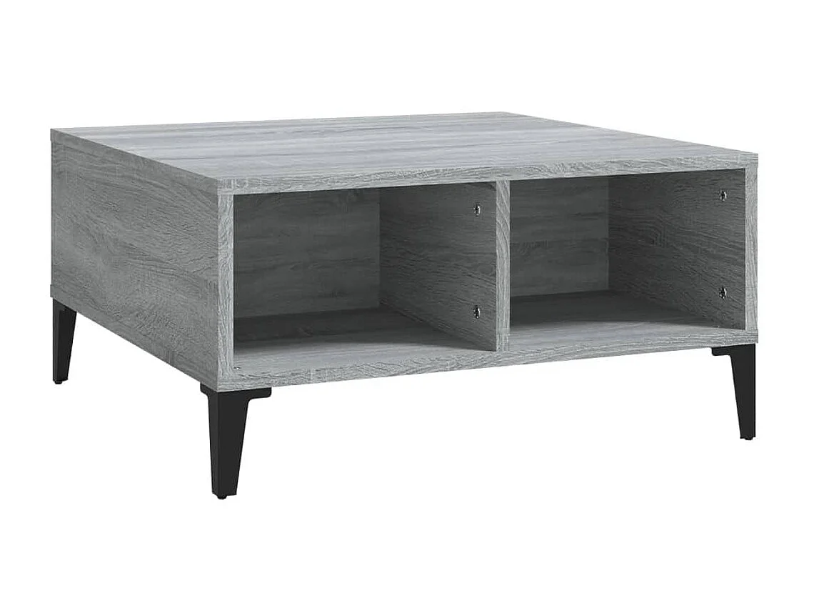 Table basse Sonoma gris 60x60x30 cm Aggloméré OFR13772 BonneVie Meuble