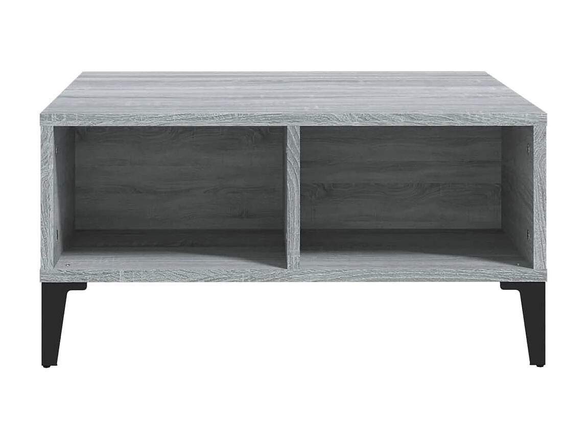 Table basse Sonoma gris 60x60x30 cm Aggloméré OFR13772 BonneVie Meuble