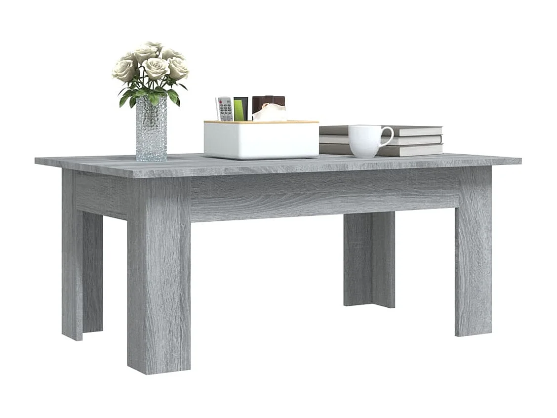 Mesa de centro de madera contrachapada gris Sonoma 100x60x42 cm ES63135
