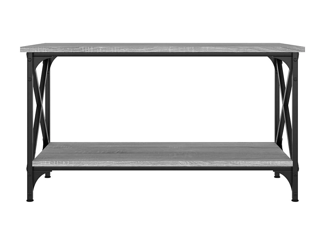 Mesa de centro 80x45x45cm derivados madeira/ferro cinza sonoma PT570243