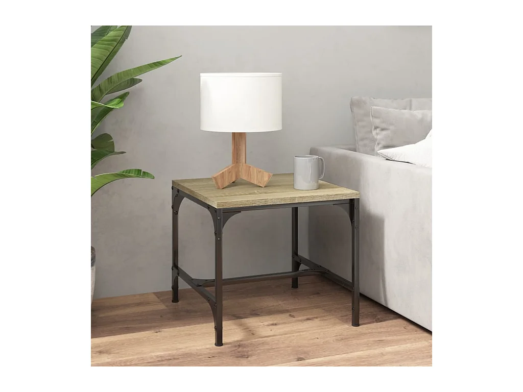 Table basse Chêne sonoma 50x50x35 cm Bois d'ingénierie OFR28614 BonneVie Meuble