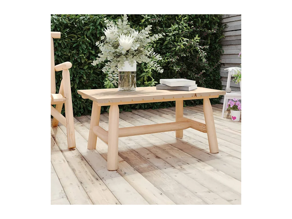 Table basse 90x50x41 cm bois massif d'épicéa OFR70041 BonneVie Meuble