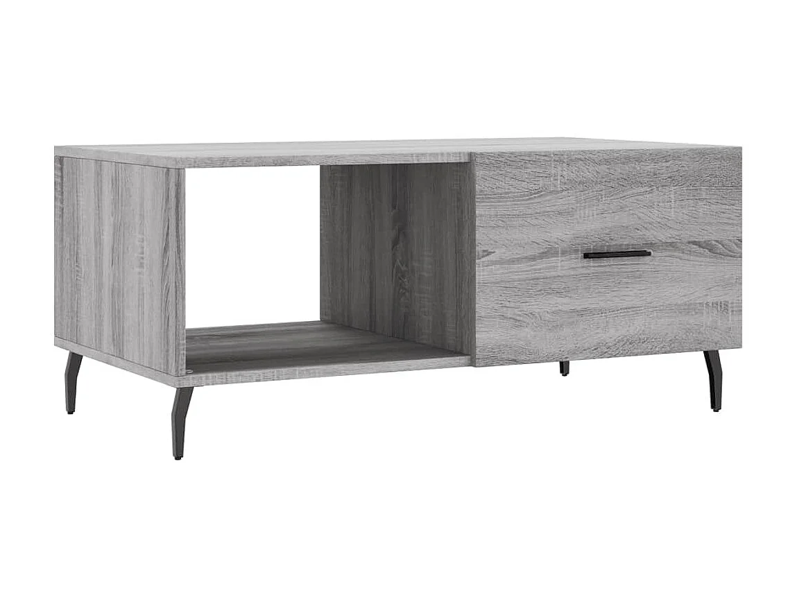 Table basse sonoma gris 90x50x40 cm bois d'ingénierie OFR75265 BonneVie Meuble