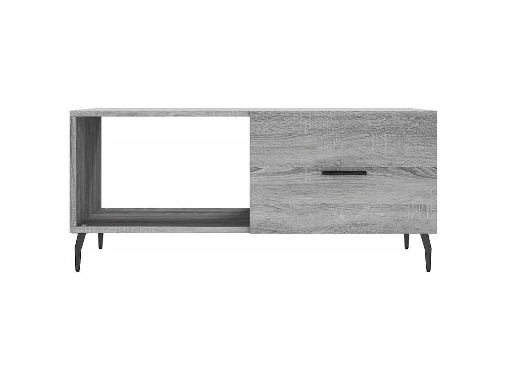 Table basse sonoma gris 90x50x40 cm bois d'ingénierie OFR75265 BonneVie Meuble