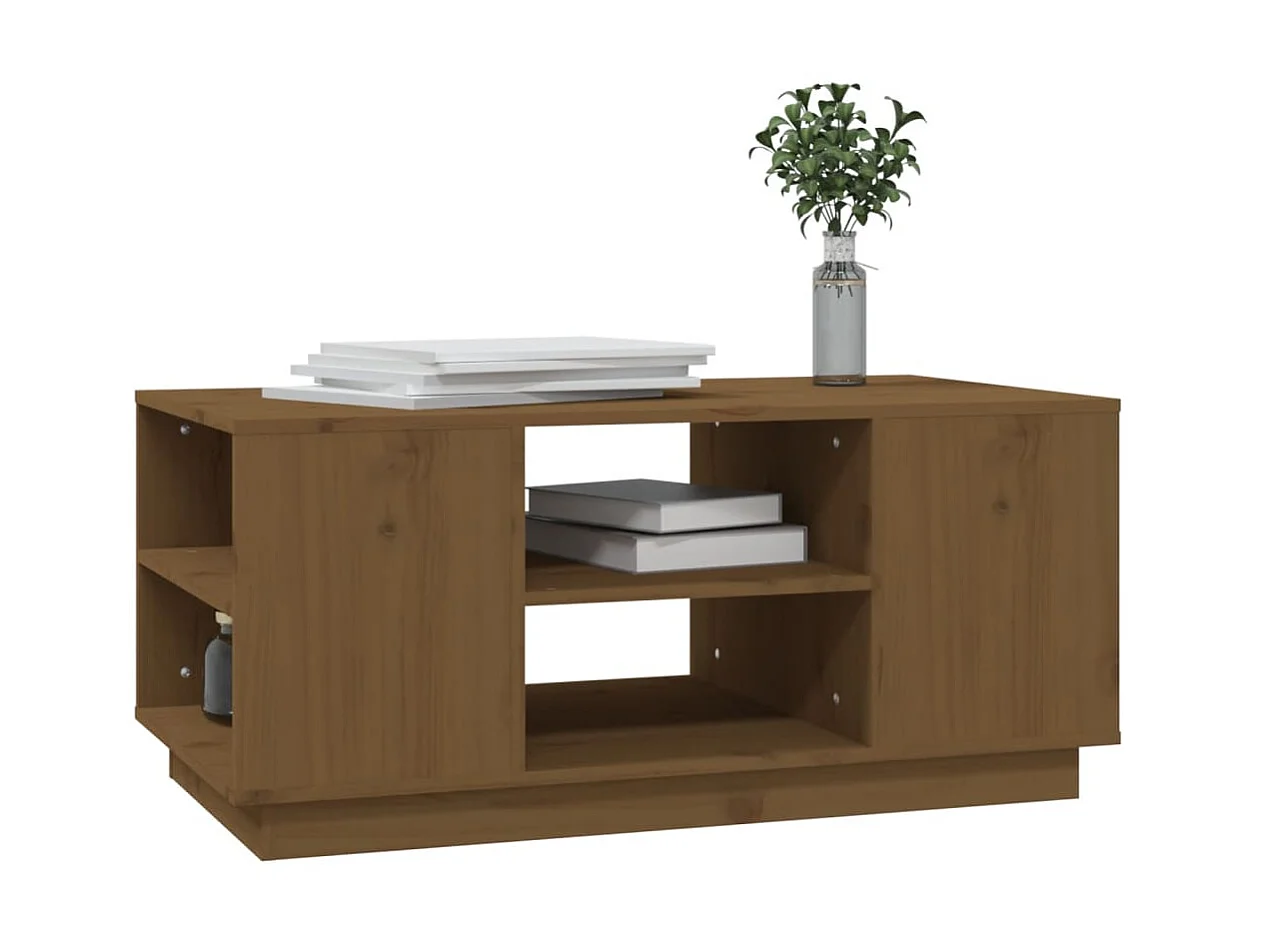 Salontafel 90x49x40,5 cm massief grenenhout honingbruin NL24046