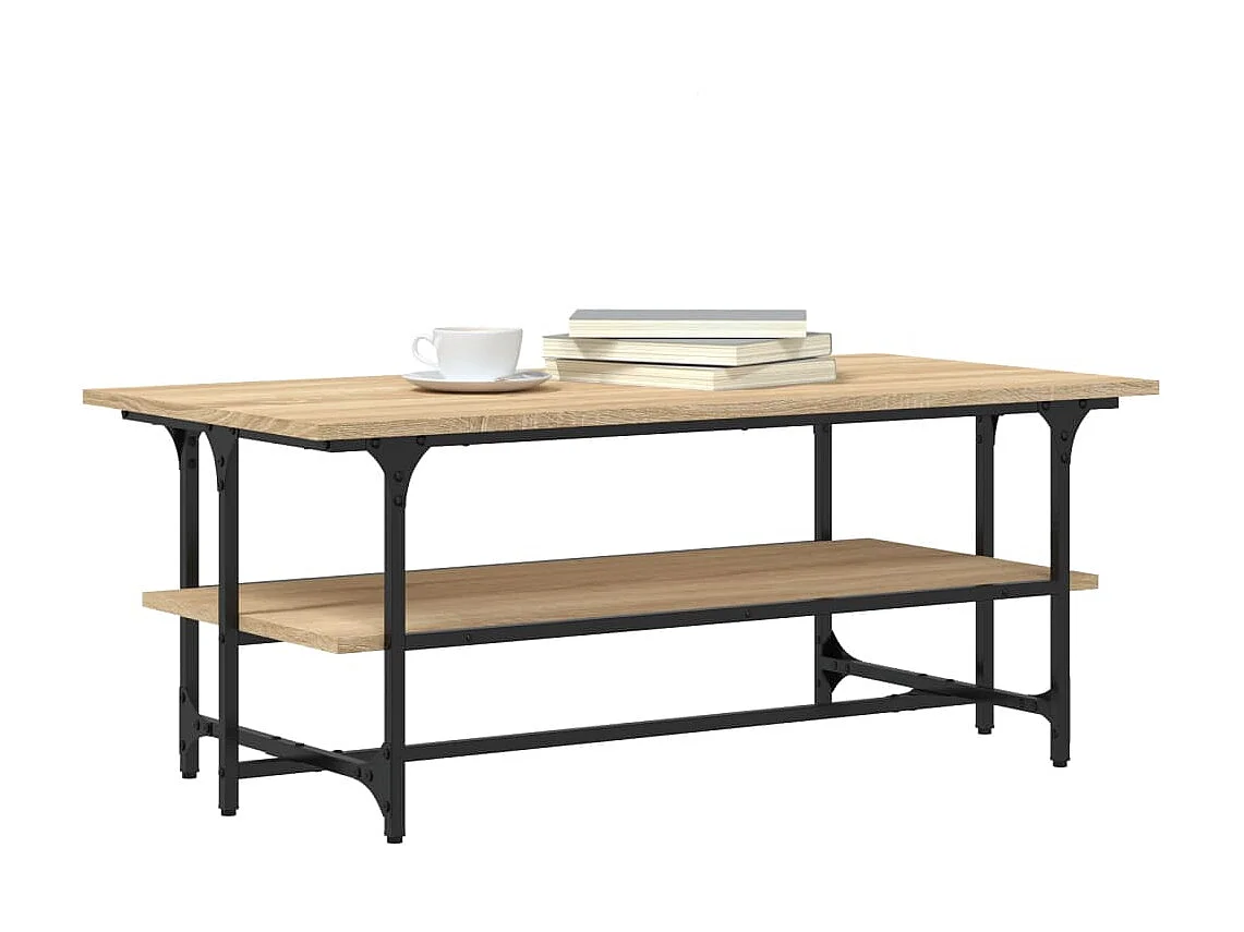 Table basse Chêne sonoma 100x50x40 cm Bois d'ingénierie OFR64041 BonneVie Meuble