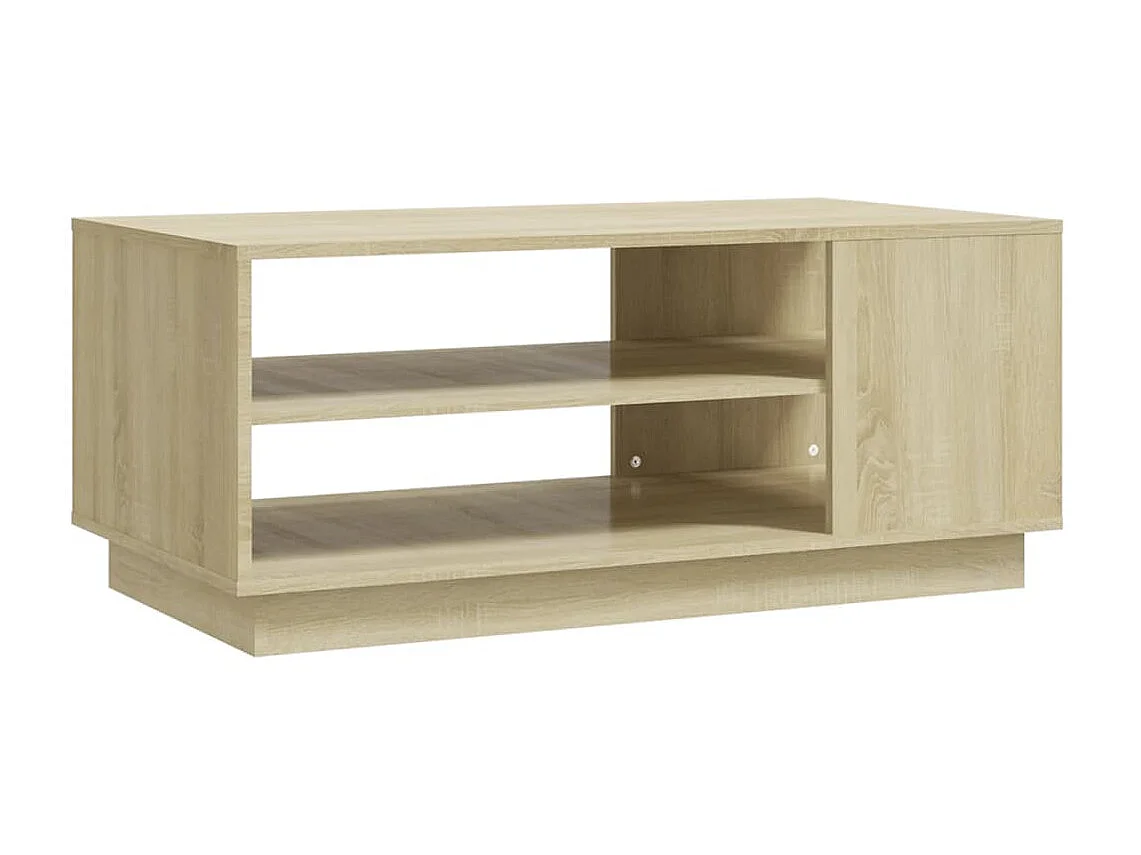 Table basse Chêne sonoma 102x55x43 cm Aggloméré OFR86294 BonneVie Meuble
