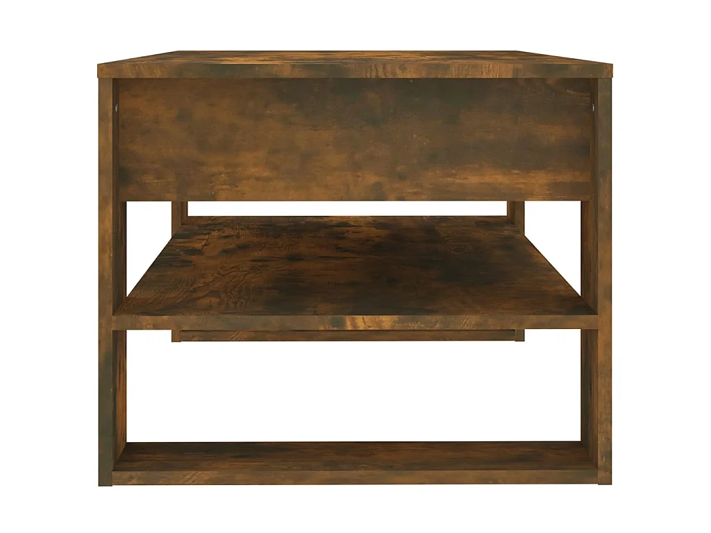 Mesa de centro madera contrachapada roble ahumado 102x55x45 cm ES10256