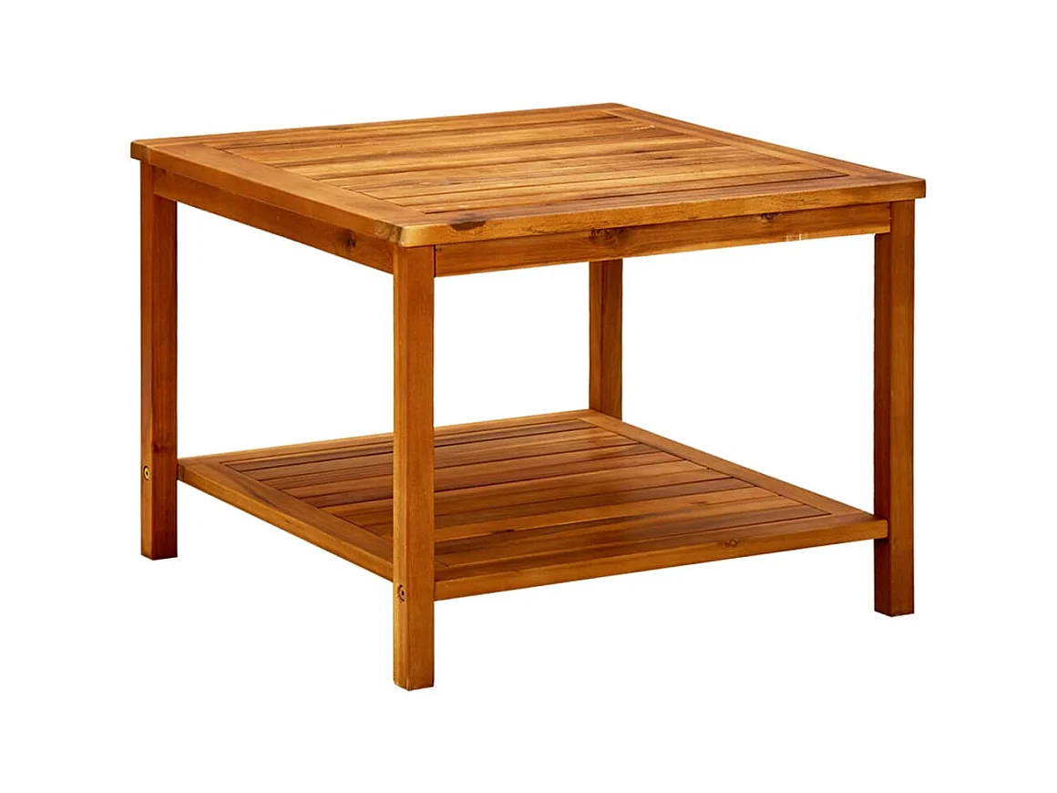 Table basse 60x60x45 cm Bois d'acacia solide OFR61795 BonneVie Meuble