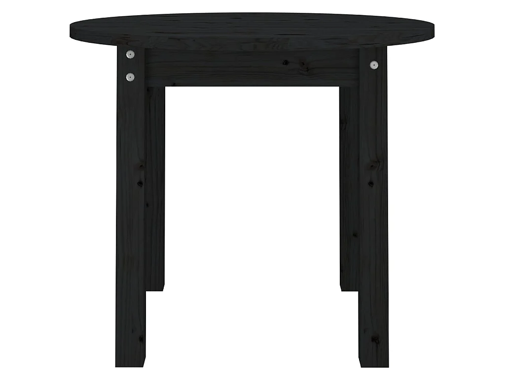 Mesa de centro de madera maciza de pino negro Ø 55x45 cm ES96906