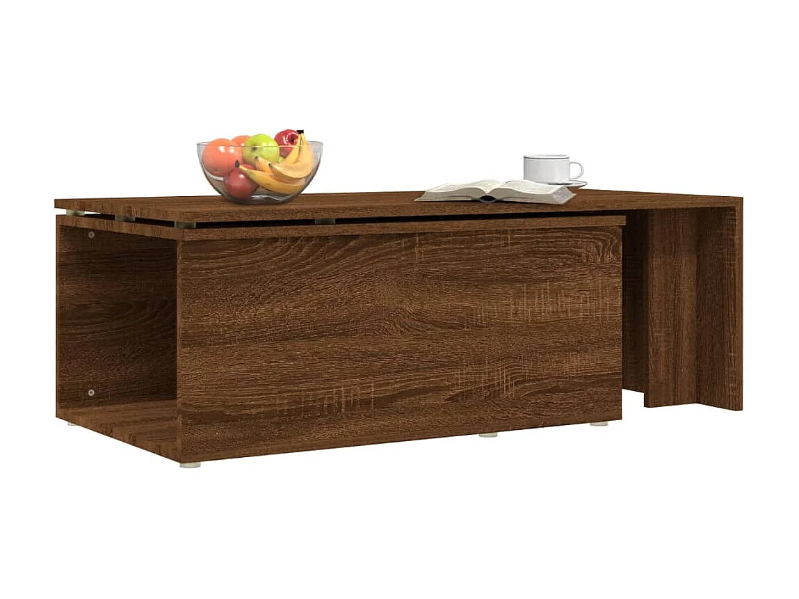 Table basse Chêne marron 150x50x35 cm Bois d'ingénierie OFR96270 BonneVie Meuble