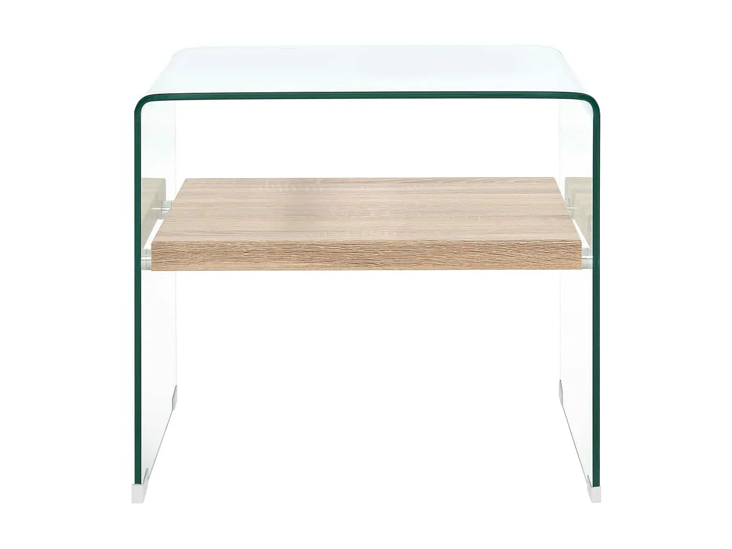 Table basse Clair 50 x 50 x 45 cm Verre trempé OFR21116 BonneVie Meuble