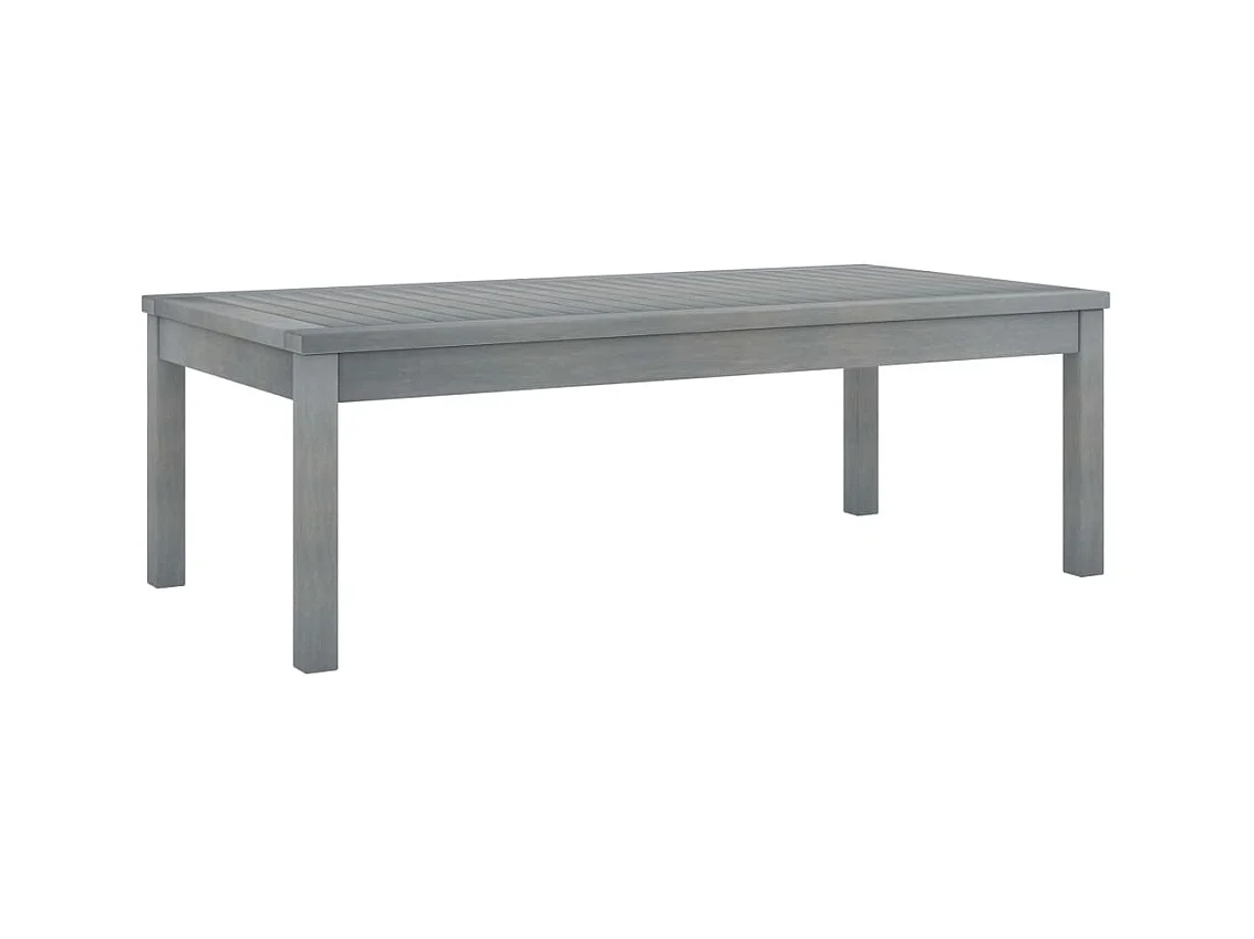 Table basse 100x50x33 cm Gris Bois d'acacia solide OFR24615 BonneVie Meuble