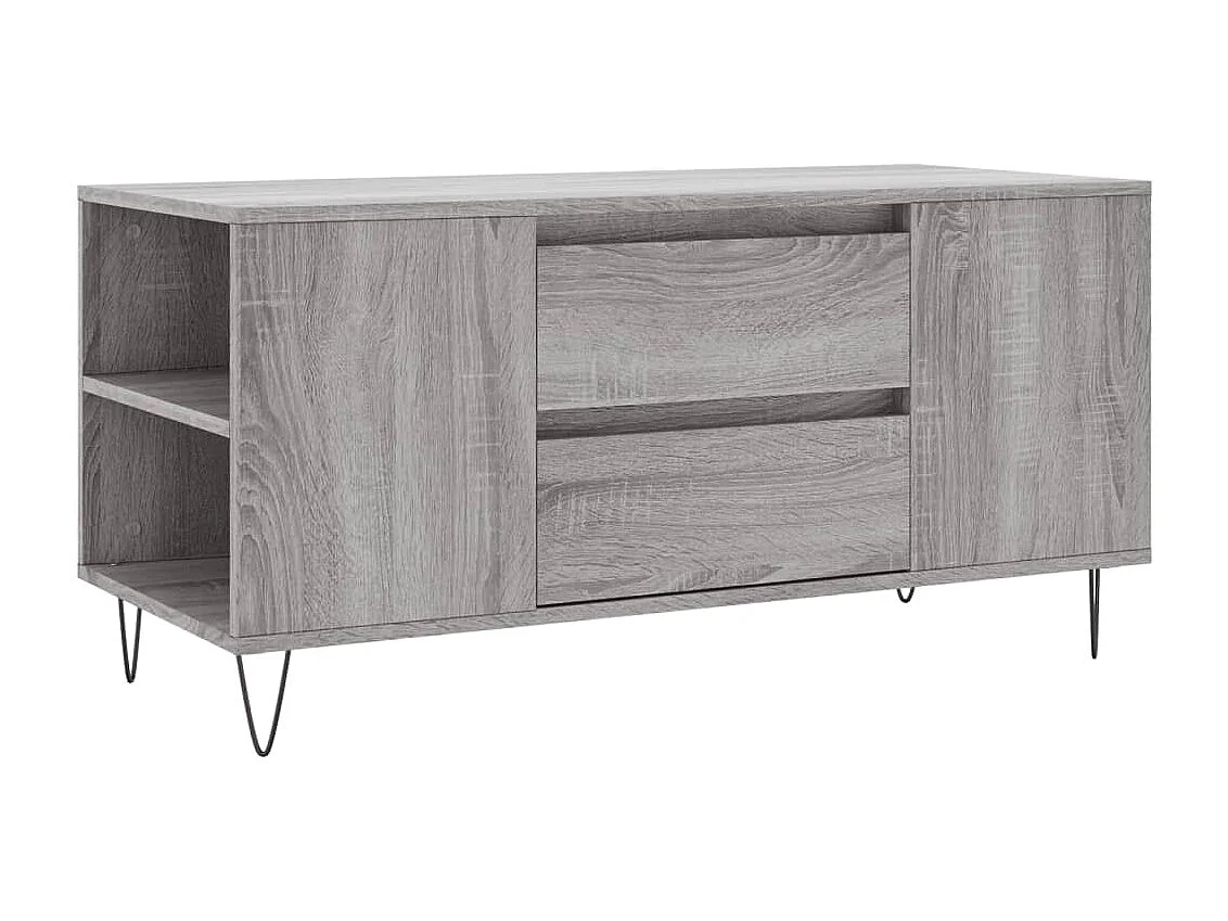 Table basse sonoma gris 102x44,5x50 cm bois d'ingénierie OFR77522 BonneVie Meuble