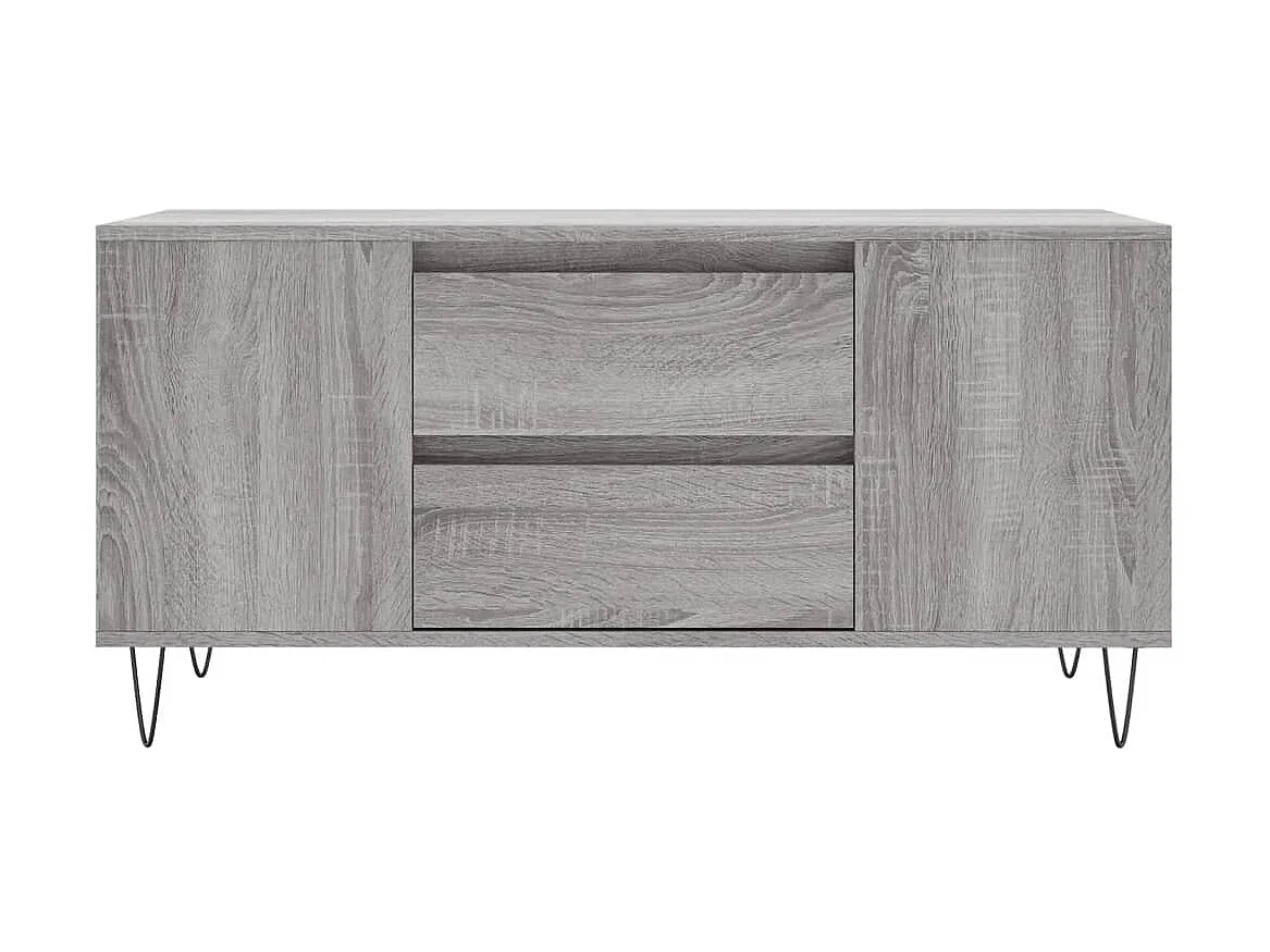 Table basse sonoma gris 102x44,5x50 cm bois d'ingénierie OFR77522 BonneVie Meuble